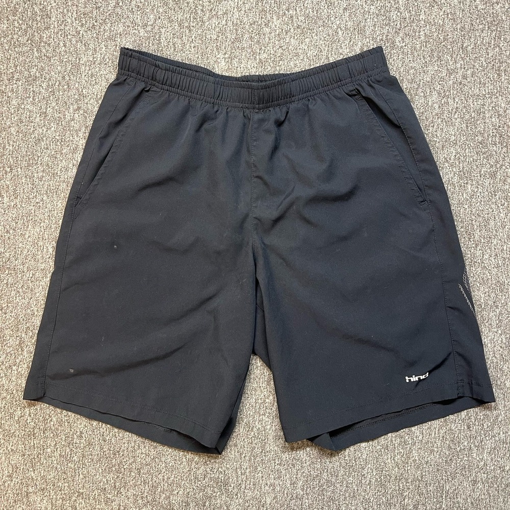 Hind Men's Running‎ Motion Shorts Black Size Large Small With Lining (067)